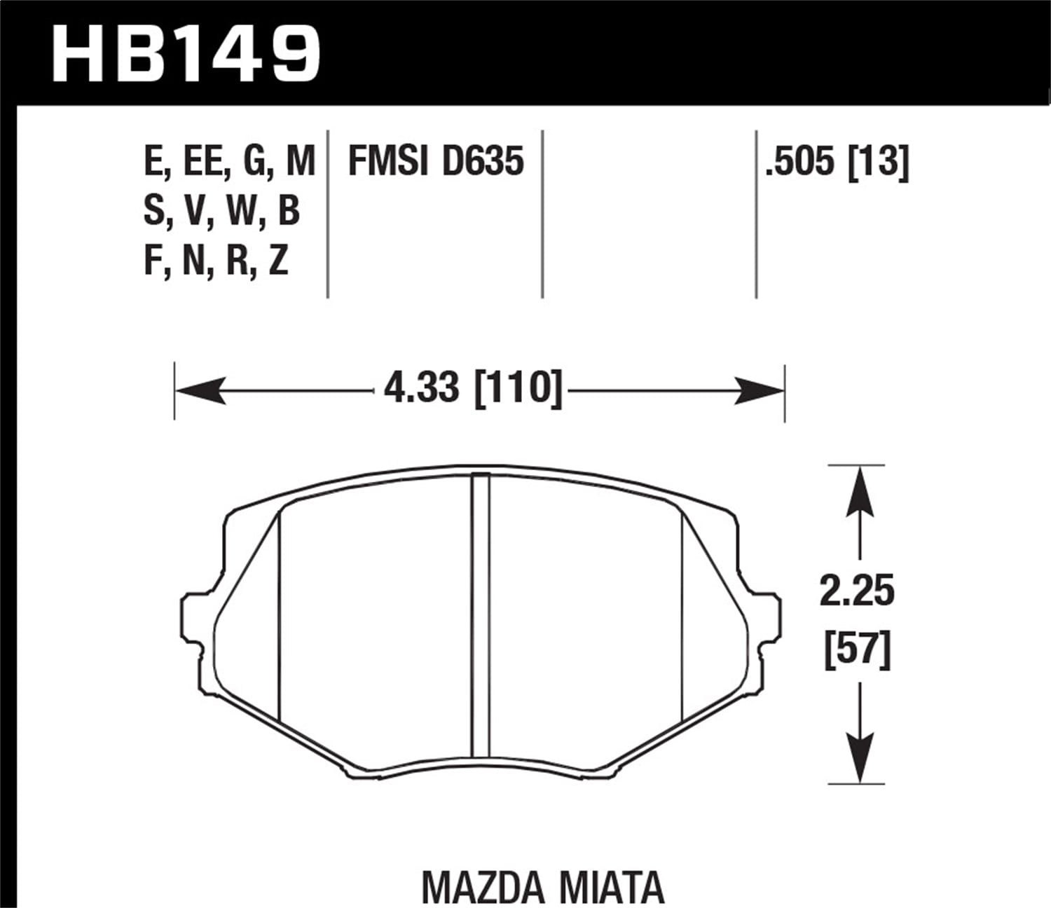 ER-1 Disc Brake Pad
